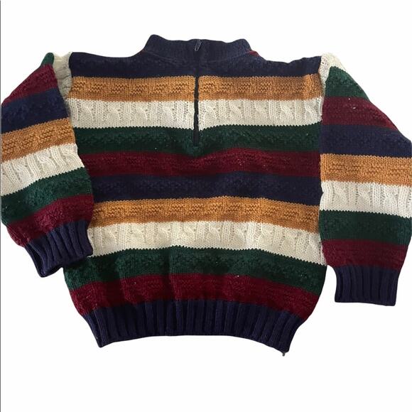 Vtg Sweater Bundle Nautical and Academia Striped Cable Knit Grandpa Sweater - Picture 3 of 10